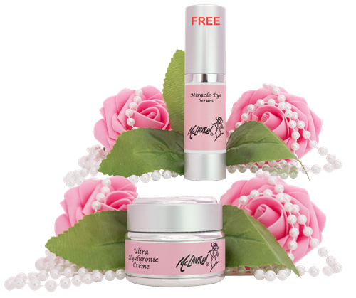 FREE Miracle Eye Serum ($59.50 Value) when you buy an Ultra Hyaluronic Moisturizer